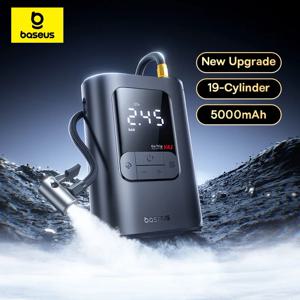 Baseus 무선 자동차 공기 펌프 자동차 오토바이에 대 한 휴대용 공기 압축기 LCD 디지털 디스플레이와 자전거 전기 타이어 팽창기