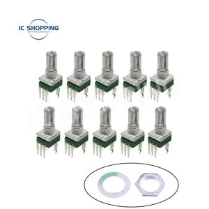 10PCS RK097 정밀 전위차계 수직 단일 링크 생크 길이 15mm 기어리스 3 핀 B2K B5K B10K B20K B50K B100K B500K B1M