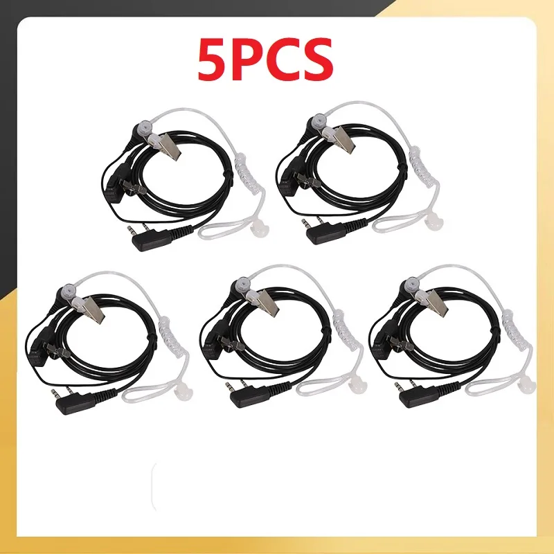 5 PCS Baofeng UV5R 워키 토키 Kapset Quansheng UV-K5 헤드셋 헤드폰 이어폰 Kenwood UV-5R UV82 UV-17 라디오 정류자