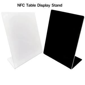 NFC 브랜드 브래킷 스탠드 화이트/블랙 13.56MHz 프로그래밍 가능 NT/AG 213 144바이트 소셜 미디어 RFID NFC Google 리뷰 스탠드 디스플레이