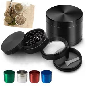 1.6/2 인치 금속 허브 분쇄기 4 층 수동 담배 스파이스 밀 고추 분쇄기 담배 원시 잔디 분쇄기 흡연 액세서리 ﻿