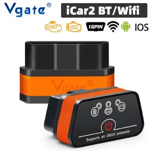 Vgate iCar2 ELM327 V2.2 OBD2 스캐너, 안드로이드 iOS 블루투스 3.0 WiFi OBD 2 자동차 진단 도구 코드 리더, PK KONNWEI KW906