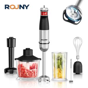 전기 휴대용 스틱 블렌더 6-in-1 다목적 침수 핸드 블렌더, 스테인레스 스틸 블레이드, 가정 및 주방, 최대 1500W