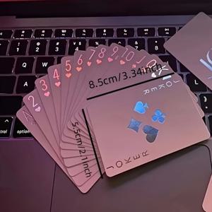 포커 귀여운 한정판 야광 카드 예쁜 흰색 장미 파티 기숙사 필수품 소녀 감성 파티 장난감