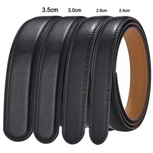 남성 여성 2.4 2.8 3.0 3.5 cm 와이드 벨트 자동 버클 용 버클 없음 버클이없는 고품질 PU 가죽 벨트 바디 스트랩