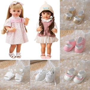 새로운 7.5-8cm 인형 신발 55cm 다시 태어난 인형 장난감 21 인치 아기 인형 액세서리 귀여운 PU 가죽 인형 신발 드레스 소녀 장난감