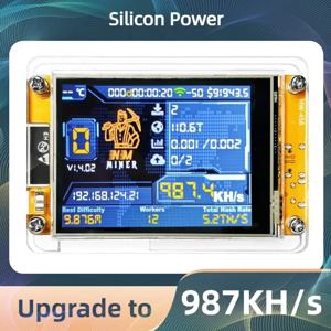 Bitcoin Solo Lottery NMMiner 해시레이트 412KH/s 컴퓨터 괴짜를 위한 Lucky Miner 2.8인치 스마트 디스플레이 Crypto ESP32-2432S028R DROOM