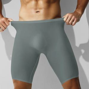 남성용 아이스 실크 속옷 3팩, 스포츠 남성용 여름 얇은 복서 브리프, 확장된 마모 방지 다리, Traceless Running Quick-Dryi