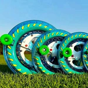 1 조각 200/300/400M 연 릴 와인 더 화재 휠 문자열 비행 핸들 도구 문자열 라인 야외 라운드 블루 Fying 연