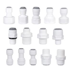 10개 스트레이트 RO 물 피팅 수컷 암나사 1/4 3/8 커플링 호스 파이프 커넥터 물 필터 역삼투압 부품 새 제품