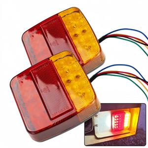 2pc 20LED 12V 방수 내구성 자동차 트럭 LED 후면 테일 라이트 경고등 램프 트레일러 캐러밴