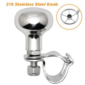 터닝 스티어링 휠 부스터 스피너 손잡이 360도 회전 스테인레스 스틸 316 베어링 파워 핸들 볼 모양의 보트 보조