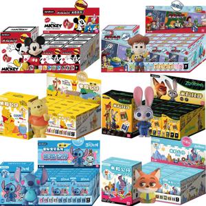 디즈니 픽사 잔둔 오리지널 토이 스토리 주토피아 미키 스티치 위니 더 푸 블라인드 박스 인형 쌀알 액션 피규어 모델 선물