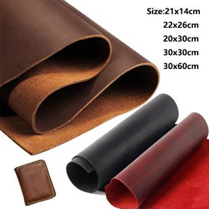 가죽 크레이지 호스 오일 태닝 소가죽 2mm 두께 공예 DIY 선택 크기 및 색상