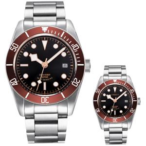 41mm Corgeut 맞춤형 남성용 자동 시계, 이름 로고 새겨진 스틸 NH35A Miyota Seagull 사파이어 미러