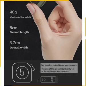 A93P 스마트 레이저 측정 거리 측정기 50M LED 디스플레이 지능형 디지털 레이저 테이프 측정 도구 충전식 레이저 눈금자