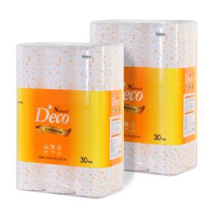 (1+1)내추럴데코30Mx30롤x2팩 (천연펄프+국내제조생산) 두루마리 휴지 화장지