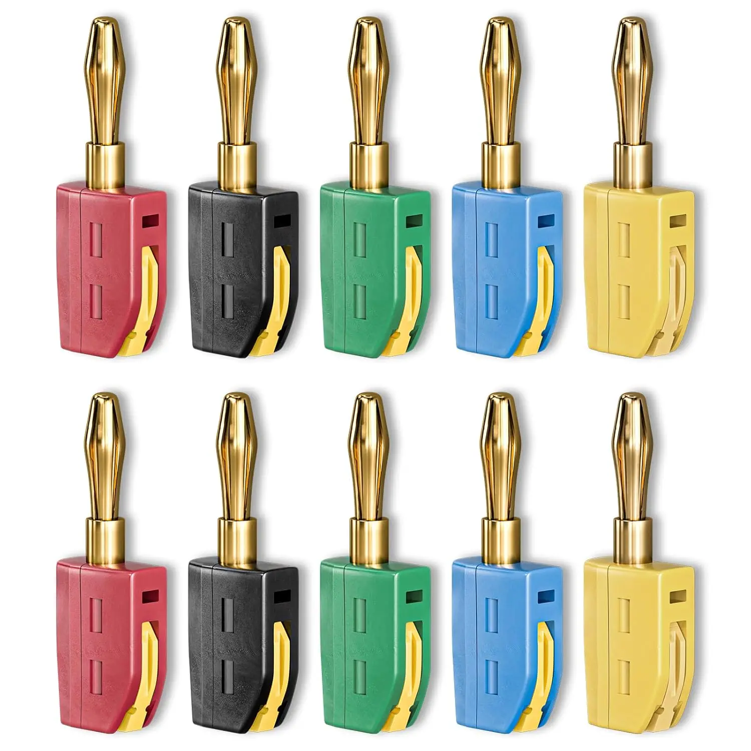 4mm 바나나 플러그 고전류 빠른 연결 금도금 32A 10PCS 바나나 커넥터