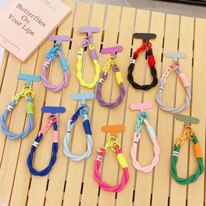 손으로 짠 조절 가능한 휴대폰 범용 랜야드 손목 스트랩 야외 스포츠 편리한 안전 방지 로프