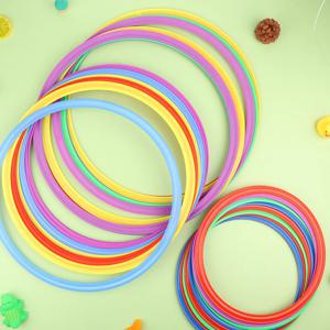 10개 휴대용 축구 속도 민첩성 훈련 링 야외 재미있는 체력 훈련 스포츠 격자 점프 링