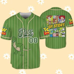 Potdemiel 맞춤형 디즈니 토이 스토리 시리즈 야구 유니폼 팀 시리즈 선택 스타일 유니폼 디즈니랜드 어린이 생일 선물