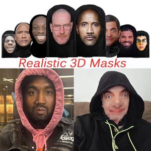 3D 프린트 코스프레 재미있는 얼굴 가면 탄력 메쉬 풀 페이스 마스크 남녀 코스프레 역할 놀이 헤드드레스 할로윈 마스크