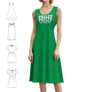 필라델피아 누군도 우리를 좋아하지 않는다 프레피 스타일 미니 드레스 여성용 A라인 루즈핏 캐주얼 데이 드레스 누군도 우리를 좋아하지 않는다 우리는 신경쓰지 않는다