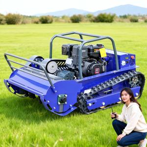 맞춤형 휘발유 엔진 플레일 잔디깎이 - 800-1200mm 절단 폭 중장비 정원 잔디 다듬기 기계