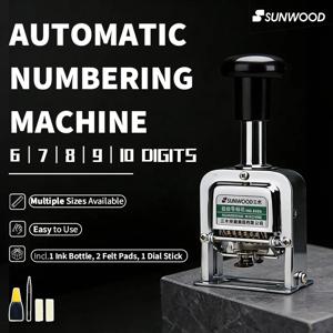 선우드 자동 번호 매기기 기계, 사무실 및 문서 코딩용 금속 번호 스탬프