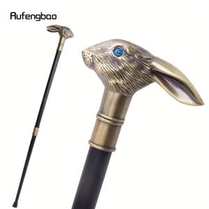구리 토끼 긴 귀 신사 지팡이 패션 워킹 스틱 크로시어 노브 워킹 스틱 공연 무대 지팡이 93cm