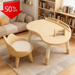 어린이 높이 조절 가능 학습 책상 및 의자 세트 몬테소리 땅콩 테이블 숙제 쓰기 읽기 유아용 책상