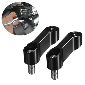 오토바이 백미러 확장 라이저 확장 어댑터 미러 익스텐더 어댑터 라이저 용품 후면보기 기본 미러 블랙