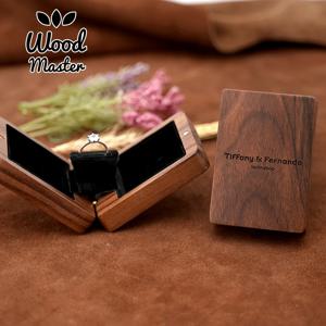 개인화 된 제안 반지 상자 케이스 보석 보관 사용자 정의 텍스트 이름 여자 선물 기념일을위한 결혼 반지를위한 반지 상자