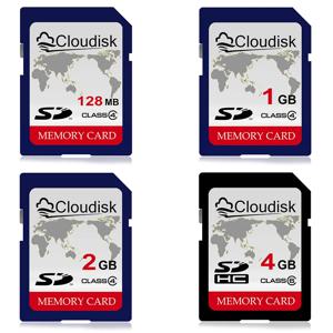 Cloudisk SD 카드 클래스 6 4GB 세계 지도 클래스 4 카메라용 2GB 1GB 128MB 메모리 카드
