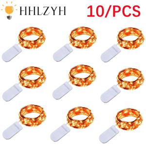 구리 와이어 화환 LED 스트링 조명, 배터리 작동, 휴일 조명, 요정 크리스마스 트리 파티 장식, 10 개, 1M, 2M, 3M, 5M