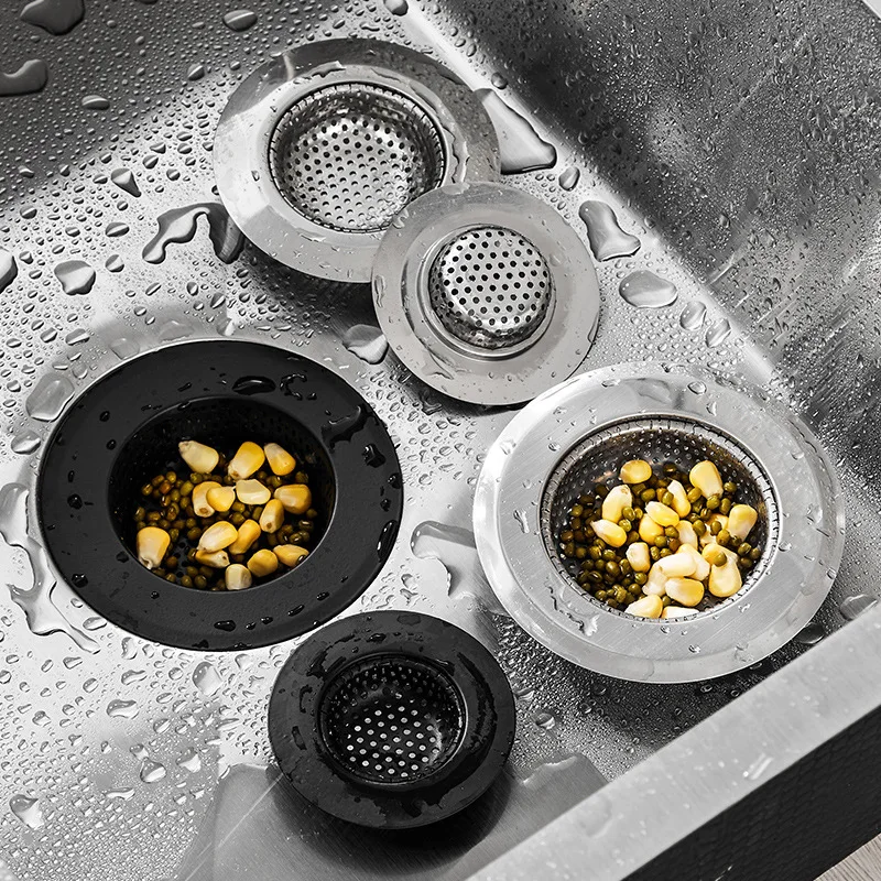 스테인레스 스틸 싱크 필터 메쉬 샤워 바닥 드레인 헤어 캐처 스토퍼 주방 욕실 액세서리에 대한 음식 슬래그 드레이너