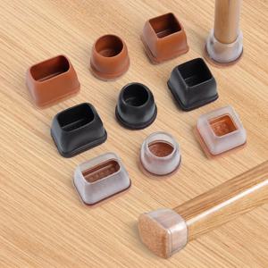 테이블 의자 다리 보호대 커버 두꺼운 고무 가구 패드 바닥 보호대 가정용 흠집 없음 소음 피트 캡 도구 감소