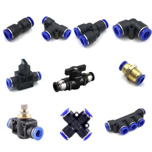 PY/PU/PV/PE/HVFF/SA 수도관 및 파이프 커넥터, 공압 피팅, 직접 추력 4-12mm/ PU 플라스틱 호스, 퀵 커플링