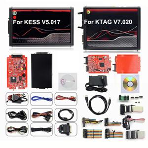 EU 버전 ECU 프로그래밍 튜닝 도구 Kess V2 V5.017 OBD2 V7.020 KTAG 펌웨어 자동차 트럭 마스터 BDM 소프트웨어 빨간색 PCB