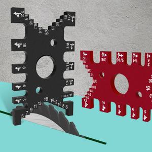 알루미늄 더브테일 지그 목공 테논 켈리퍼 높이 측정 게이지, 정밀 테논 갭 게이지, 미터법/인치 테논 켈리퍼