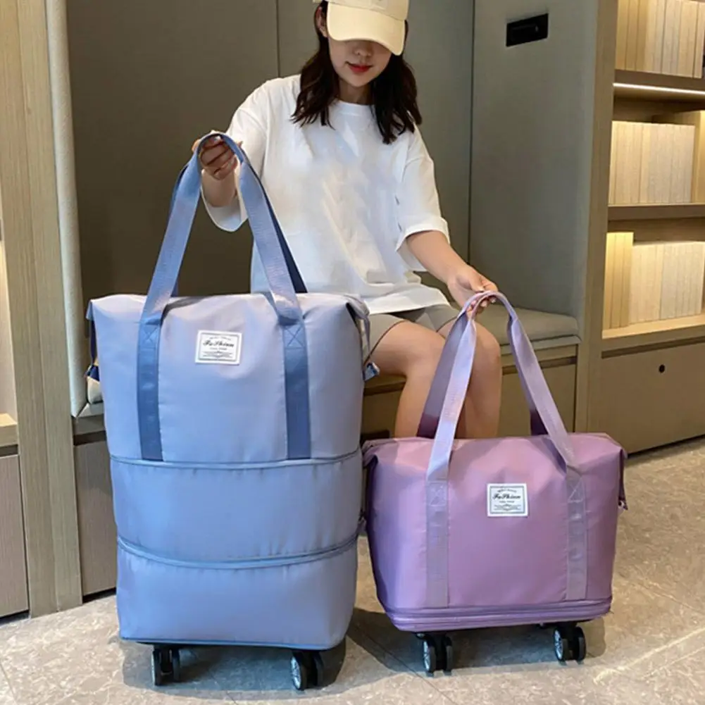 휴대용 대용량 탈부착 가능 범용 바퀴 보관 가방 체크인 가방 바퀴 이중 레이어 기내용 가방