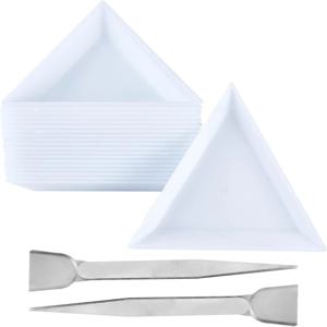 1/10Pcs 라인 석 다이아몬드 Stotrage 수제 용품에 대 한 삼각형 트레이 상자 족집게 보석 디스플레이 주최자 액세서리