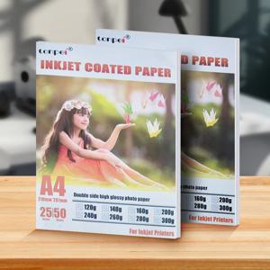 메뉴 표지 브로셔 사진 그림 25장 8.3인치*11.7인치 제작에 사용되는 A4 양면 고광택 잉크젯 코팅지