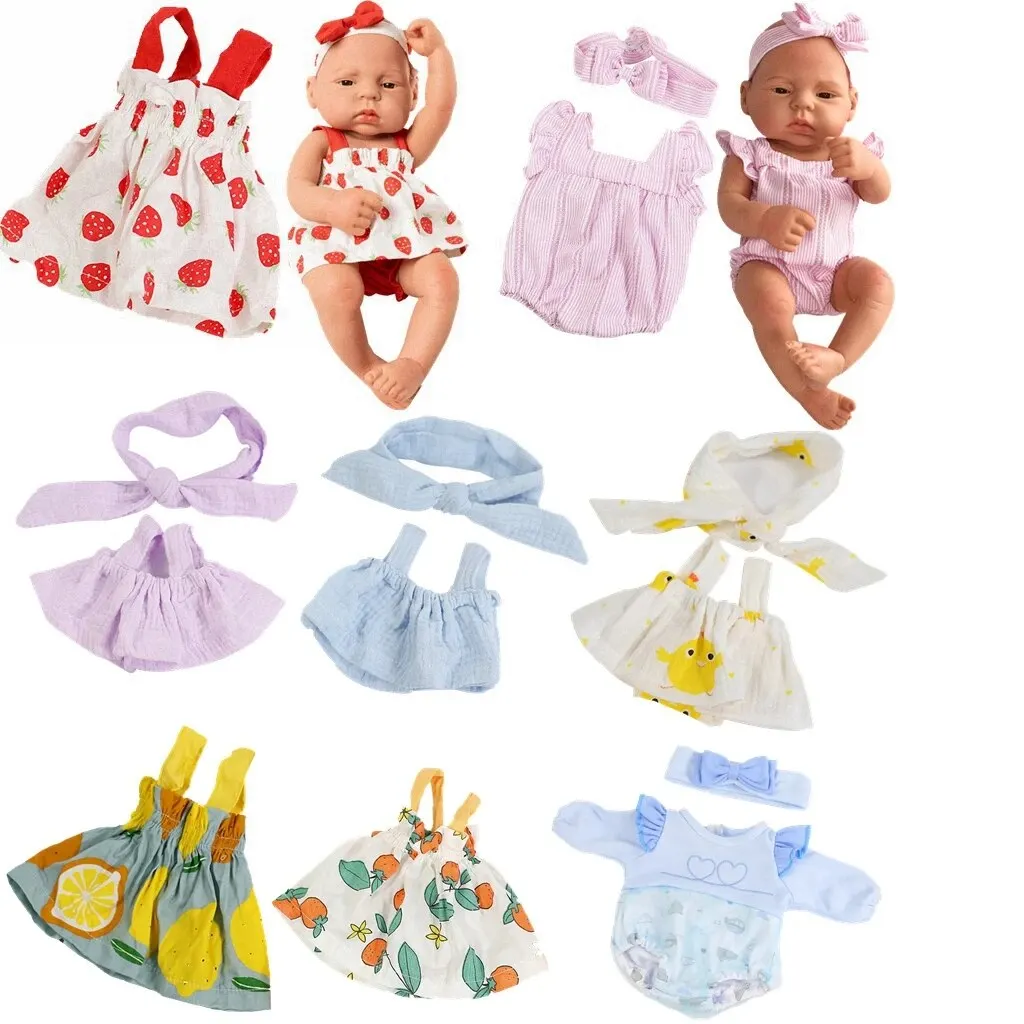 인형 옷 드레스 점프 슈트 조끼 40cm 새로운 아기 다시 태어난 미국 인형 아기 소녀 DIY 의류 장난감 16 인치 인형