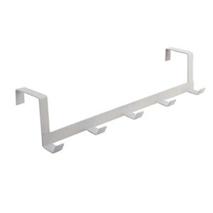 문 위에 걸 수 있는 5개의 후크가 있는 정리대, 가정용 욕실 옷, 코트, 모자, 수건 걸이, 주방 액세서리