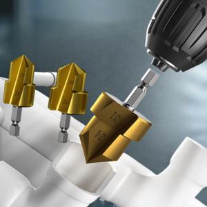 3개/세트 PPR 리프팅 드릴 비트 20/25/32mm 티타늄 스텝 드릴 비트 헥스 샹크 홀 오프너 코어 드릴 비트 (수도관 리밍용)