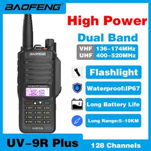 Baofeng UV-9R Plus IP68 방수 워키 토키 듀얼 밴드 10KM 장거리 휴대용 VHF/UHF 송수신기 CB Hunting Ham Radio