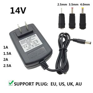 전원 컨버터, 14 V AC to DC 어댑터, 220V to 14 볼트, 1A, 1.5A, 2A, 2.5A 스위칭, 14 V 전원 공급 변압기, 5.5mm x 2.1mm