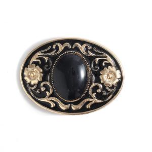 탕그라스 패턴 상감 마노 청록색 부드러운 버클 금속 벨트 액세서리