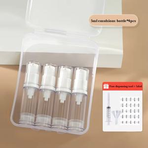 1세트 5-15ML 투명 빈 리필 가능한 에어리스 진공 펌프 크림 로션 및 스프레이 휴대용 병 세트 샘플 포장 화장품용